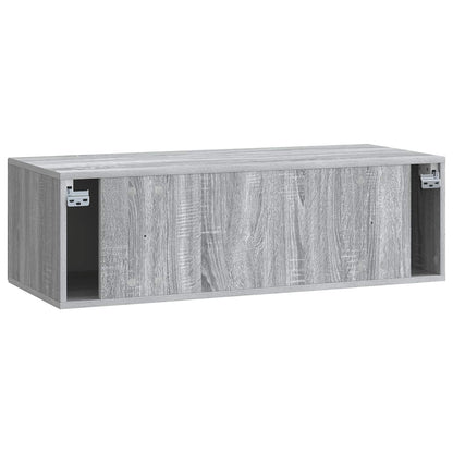 vidaXL Wall-Mounted TV Cabinet Grey Sonoma 98 x 41 x 30 cm