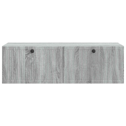 vidaXL Wall-Mounted TV Cabinet Grey Sonoma 98 x 41 x 30 cm