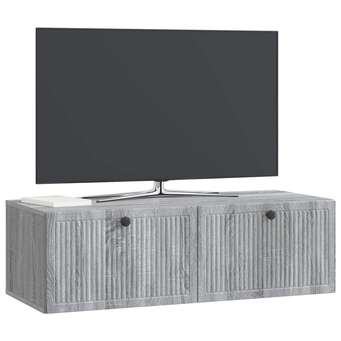 vidaXL Wall-Mounted TV Cabinet Grey Sonoma 98 x 41 x 30 cm