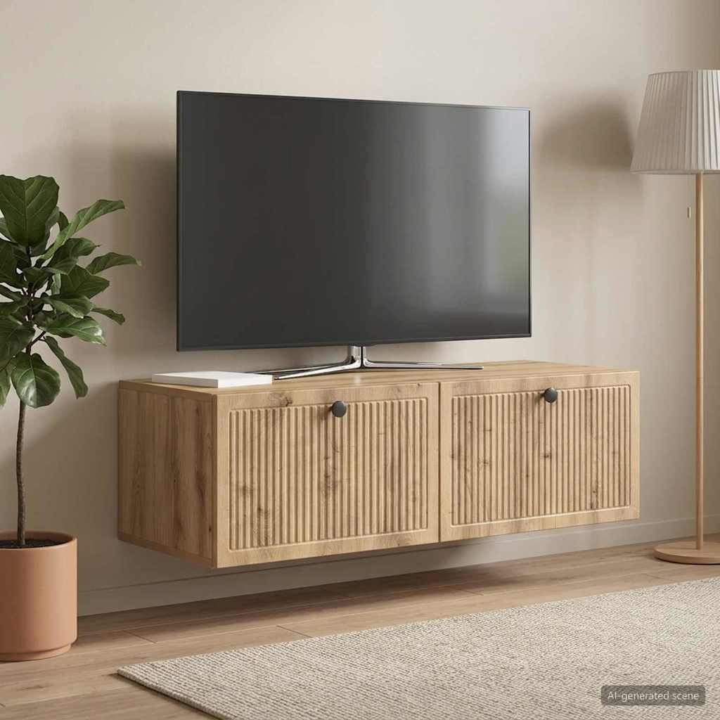 vidaXL Wall-Mounted TV Cabinet 98 x 41 x 30 cm Artisan Oak