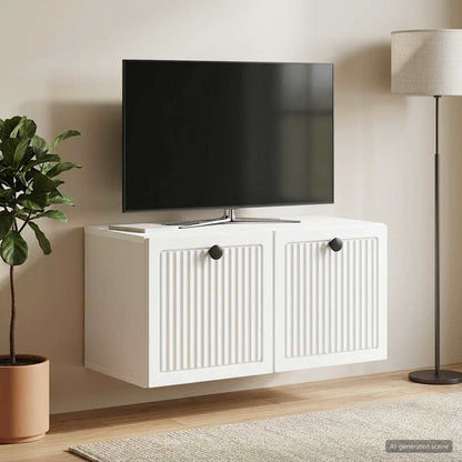 vidaXL Wall-Mounted TV Cabinet White 59.5 x 31 x 30 cm Engineered Wood
