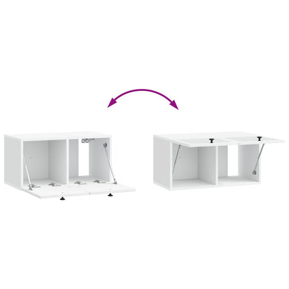 vidaXL Wall-Mounted TV Cabinet White 59.5 x 31 x 30 cm Engineered Wood
