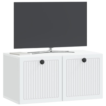 vidaXL Wall-Mounted TV Cabinet White 59.5 x 31 x 30 cm Engineered Wood