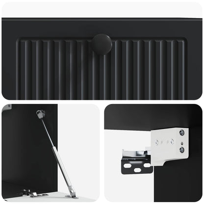 vidaXL Wall-Mounted TV Cabinet Black 59.5 x 31 x 30 cm Engineered Wood