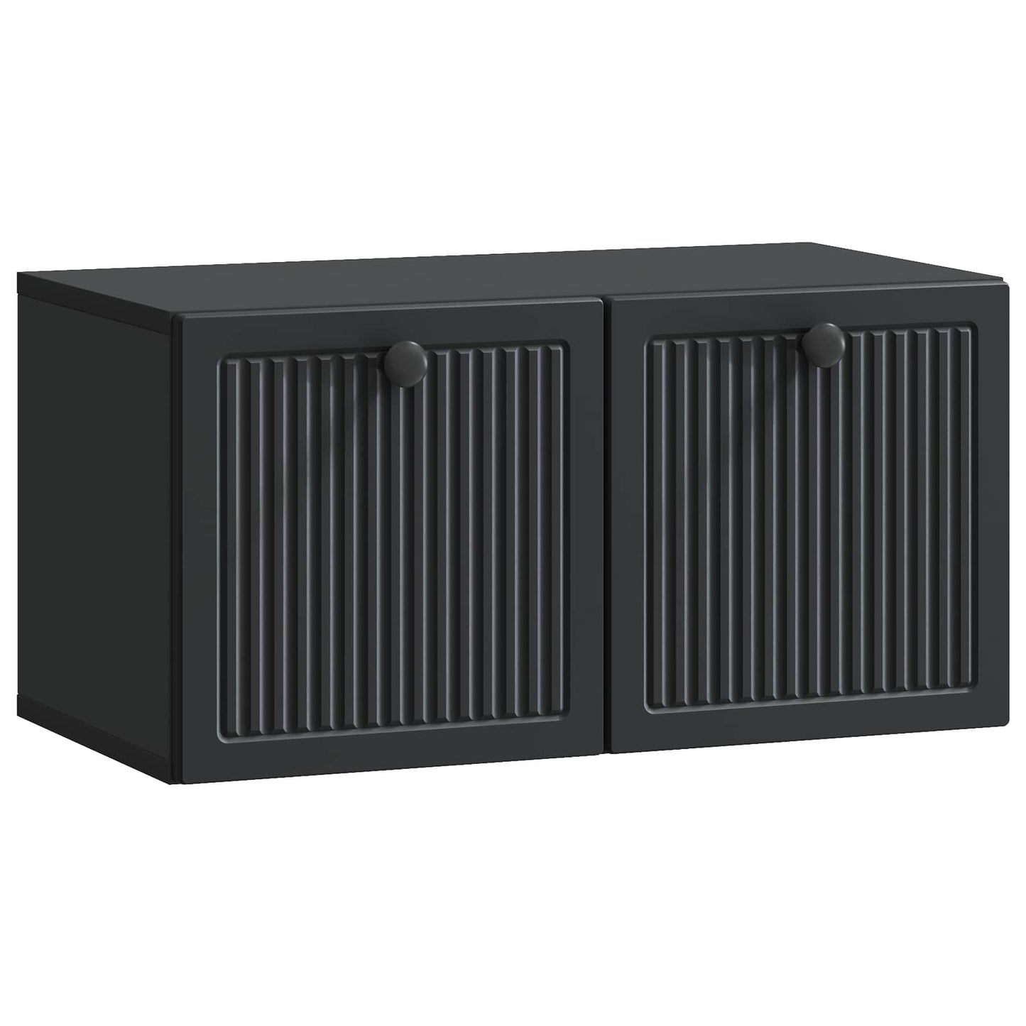 vidaXL Wall-Mounted TV Cabinet Black 59.5 x 31 x 30 cm Engineered Wood