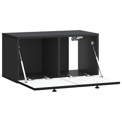 vidaXL Wall-Mounted TV Cabinet Black 59.5 x 31 x 30 cm Engineered Wood