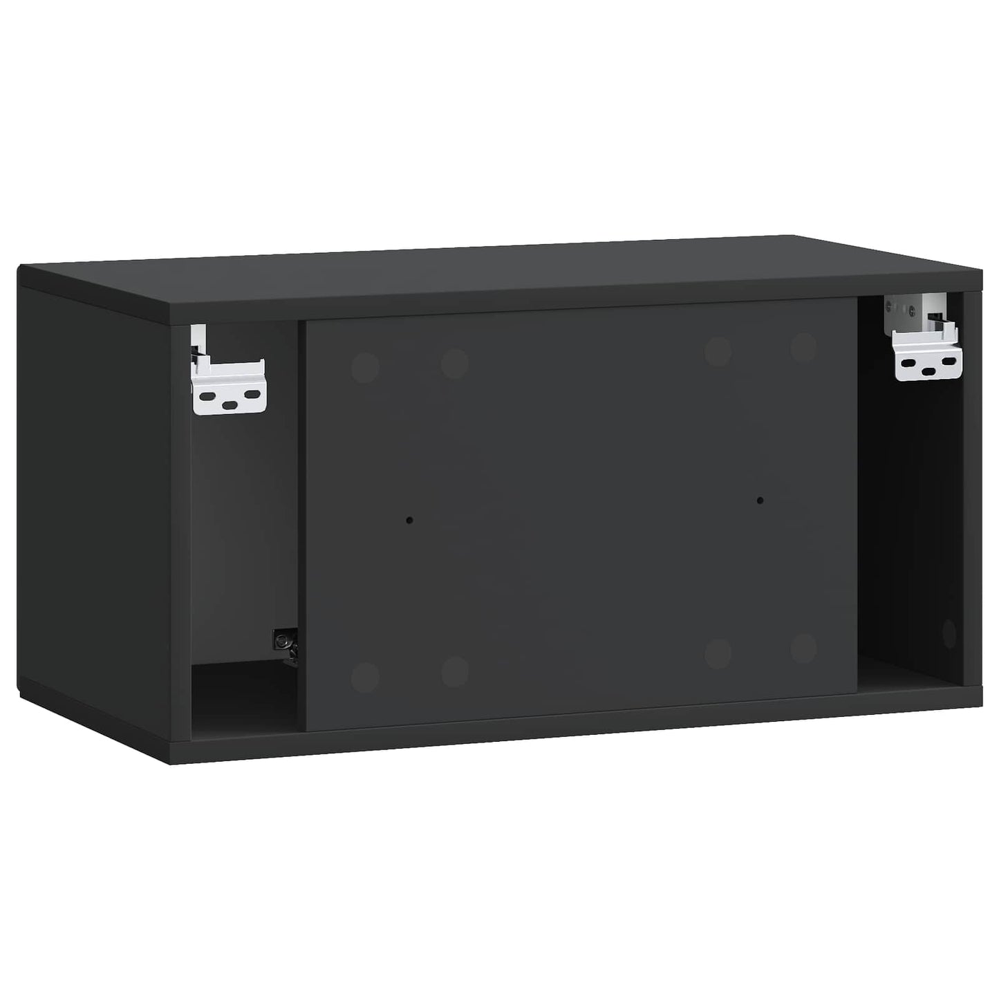 vidaXL Wall-Mounted TV Cabinet Black 59.5 x 31 x 30 cm Engineered Wood