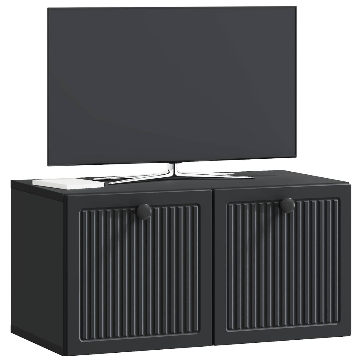 vidaXL Wall-Mounted TV Cabinet Black 59.5 x 31 x 30 cm Engineered Wood