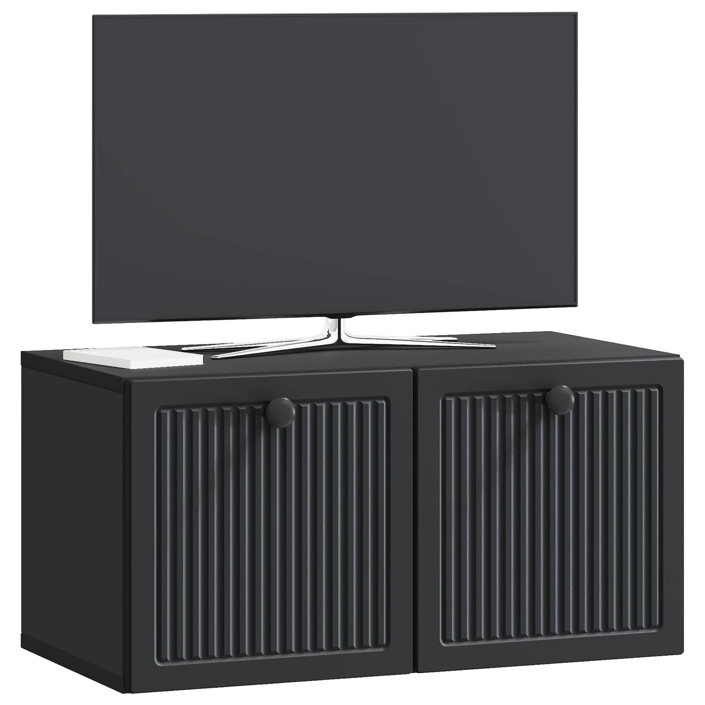 vidaXL Wall-Mounted TV Cabinet Black 59.5 x 31 x 30 cm Engineered Wood