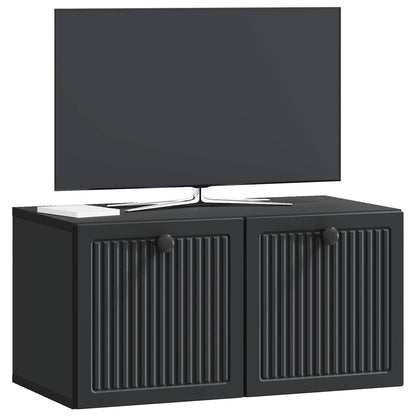 vidaXL Wall-Mounted TV Cabinet Black 59.5 x 31 x 30 cm Engineered Wood