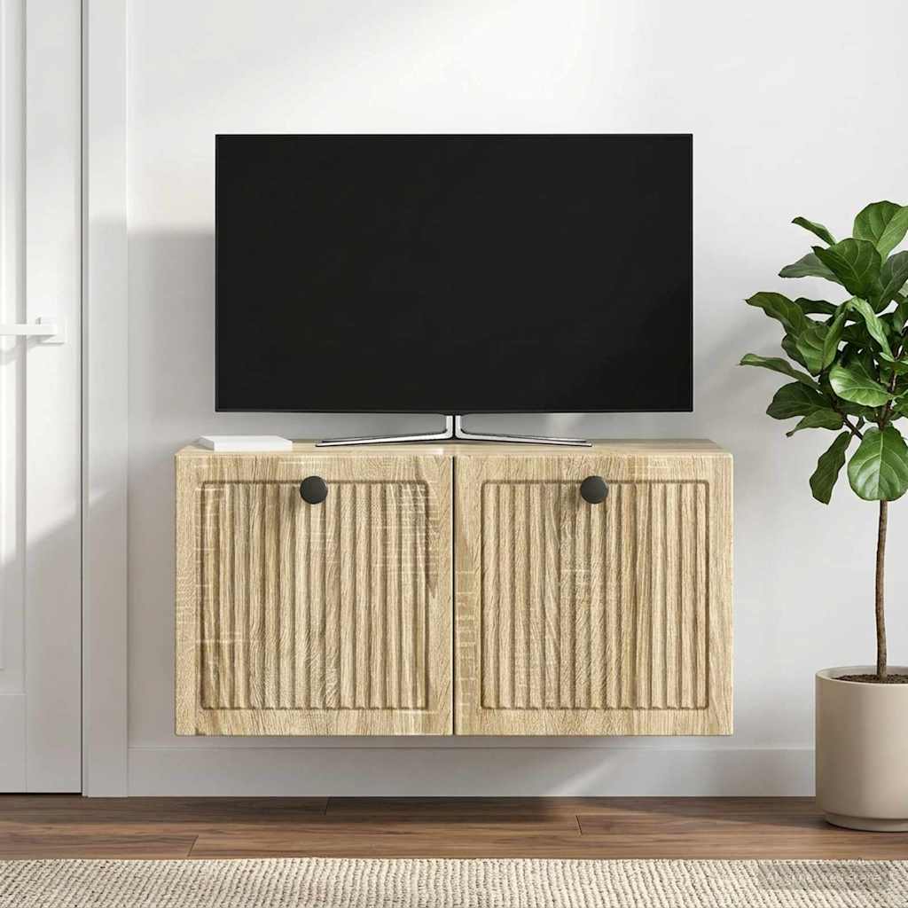 vidaXL Wall-Mounted TV Cabinet Sonoma Oak 59.5 x 31 x 30 cm