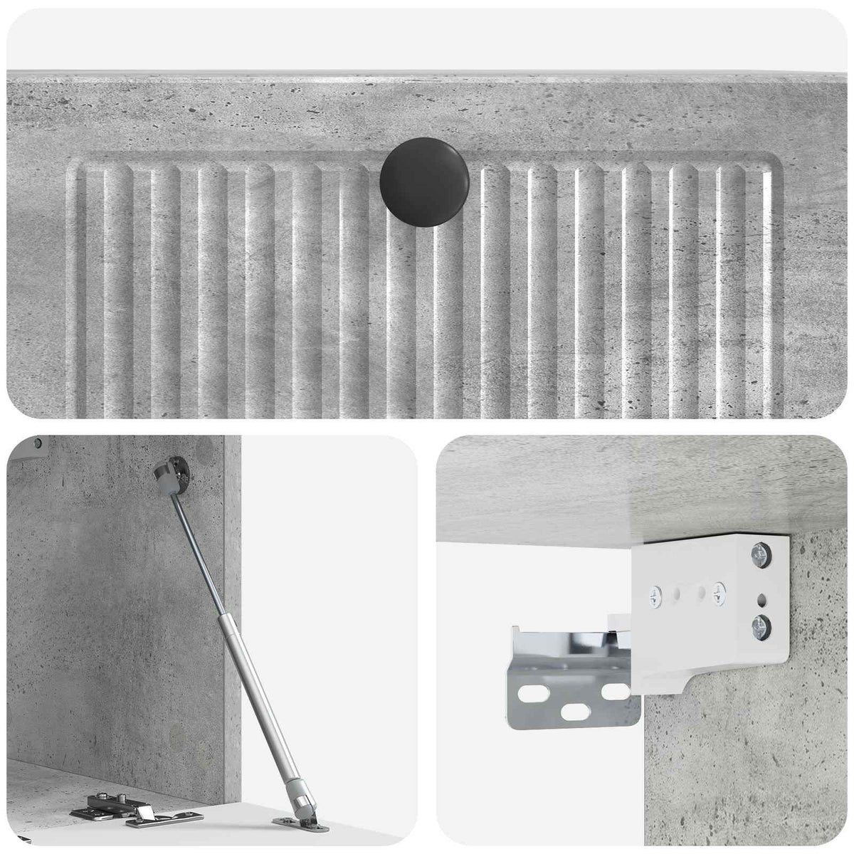 vidaXL Wall-Mounted TV Cabinet Concrete Grey 59.5 x 31 x 30 cm