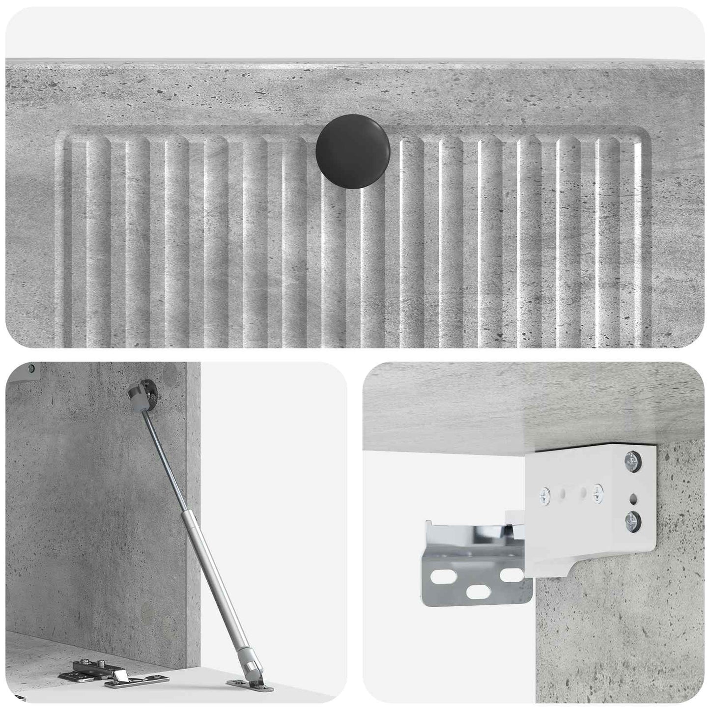 vidaXL Wall-Mounted TV Cabinet Concrete Grey 59.5 x 31 x 30 cm