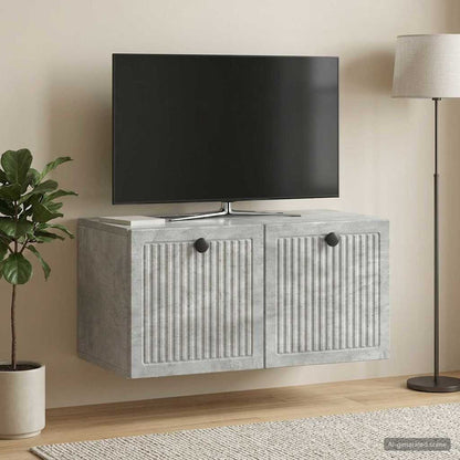 vidaXL Wall-Mounted TV Cabinet Concrete Grey 59.5 x 31 x 30 cm