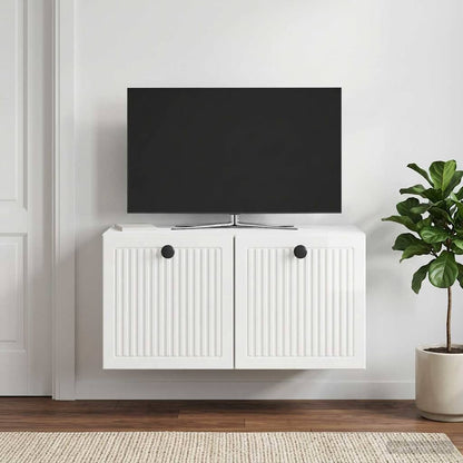 vidaXL Wall-Mounted TV Cabinet High Gloss White 59.5 x 31 x 30 cm