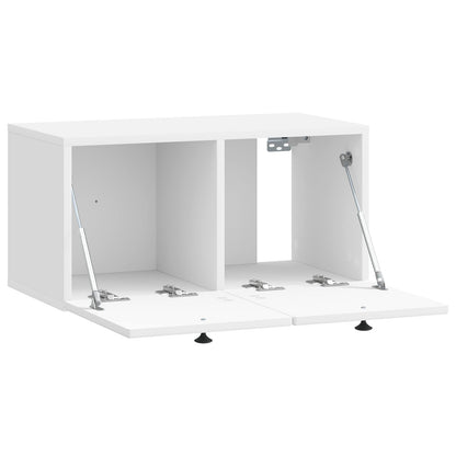 vidaXL Wall-Mounted TV Cabinet High Gloss White 59.5 x 31 x 30 cm