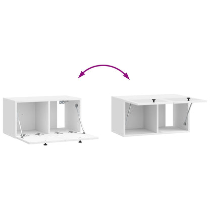 vidaXL Wall-Mounted TV Cabinet High Gloss White 59.5 x 31 x 30 cm