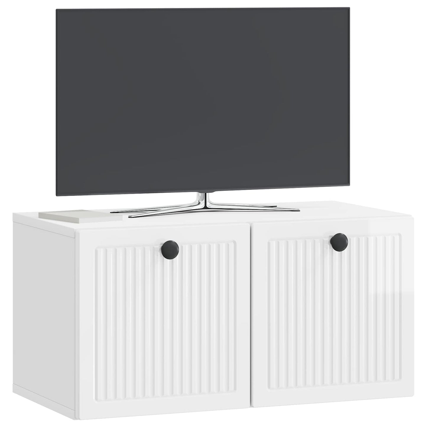 vidaXL Wall-Mounted TV Cabinet High Gloss White 59.5 x 31 x 30 cm