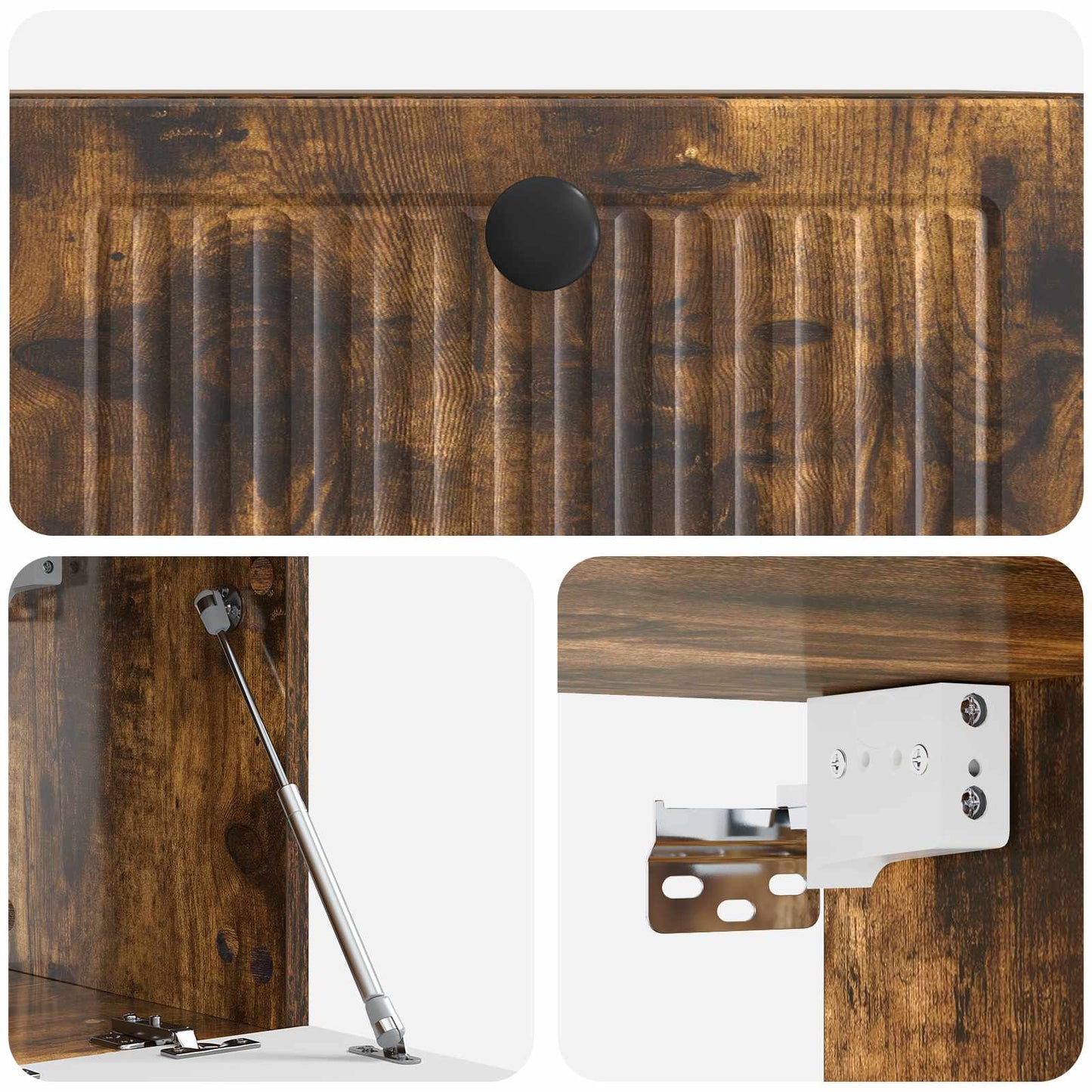 vidaXL Wall-Mounted TV Cabinet Smoked Oak 59.5 x 31 x 30 cm