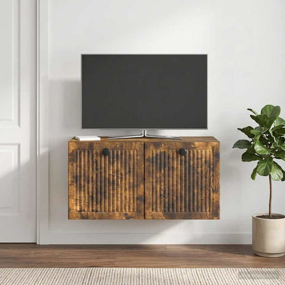 vidaXL Wall-Mounted TV Cabinet Smoked Oak 59.5 x 31 x 30 cm