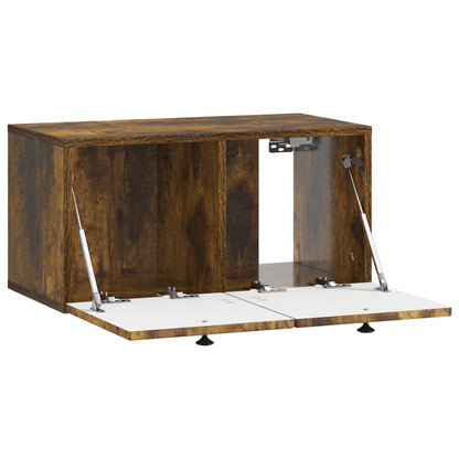 vidaXL Wall-Mounted TV Cabinet Smoked Oak 59.5 x 31 x 30 cm