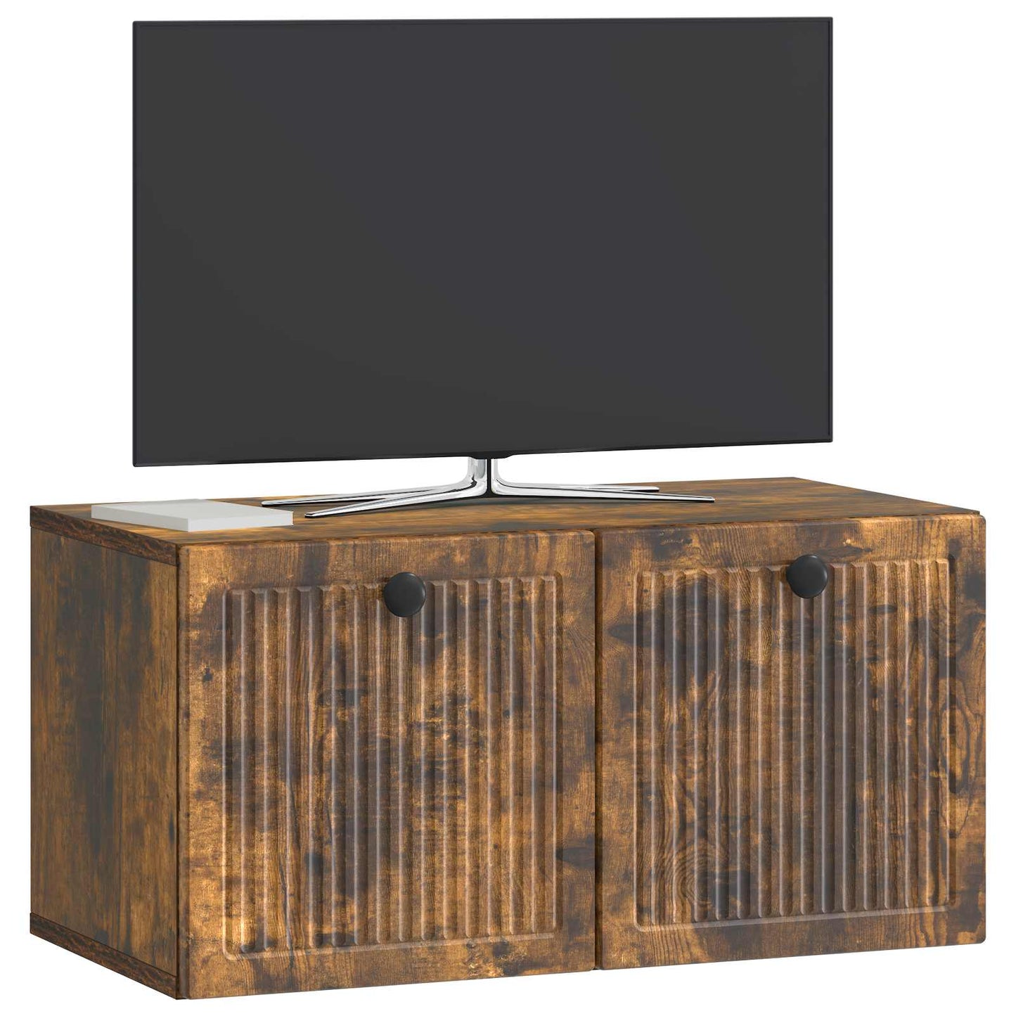 vidaXL Wall-Mounted TV Cabinet Smoked Oak 59.5 x 31 x 30 cm
