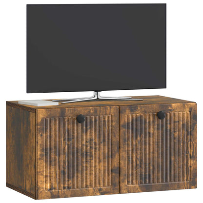 vidaXL Wall-Mounted TV Cabinet Smoked Oak 59.5 x 31 x 30 cm