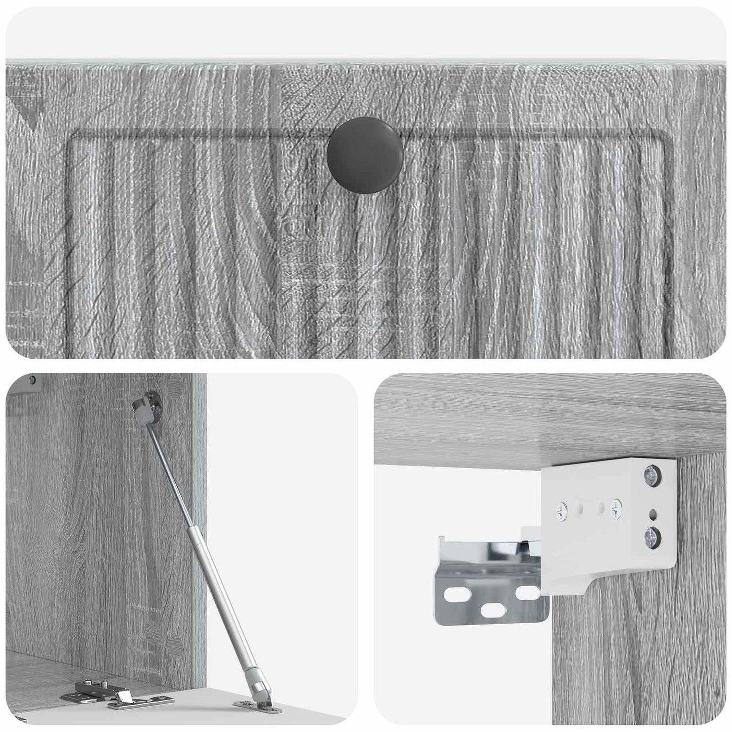 vidaXL Wall-Mounted TV Cabinet Grey Sonoma 59.5 x 31 x 30 cm
