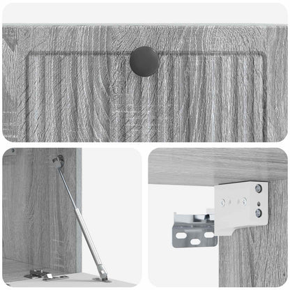 vidaXL Wall-Mounted TV Cabinet Grey Sonoma 59.5 x 31 x 30 cm