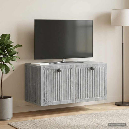 vidaXL Wall-Mounted TV Cabinet Grey Sonoma 59.5 x 31 x 30 cm