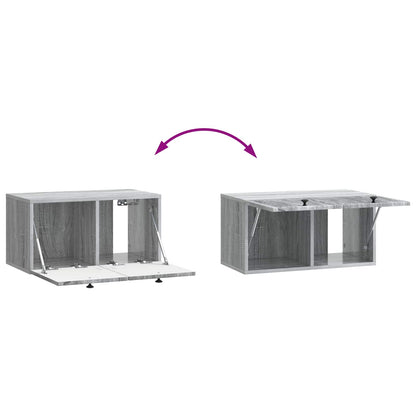 vidaXL Wall-Mounted TV Cabinet Grey Sonoma 59.5 x 31 x 30 cm