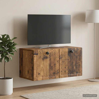 vidaXL Wall-Mounted TV Cabinet Wall-mounted Old Wood 59.5 x 31 x 30 cm