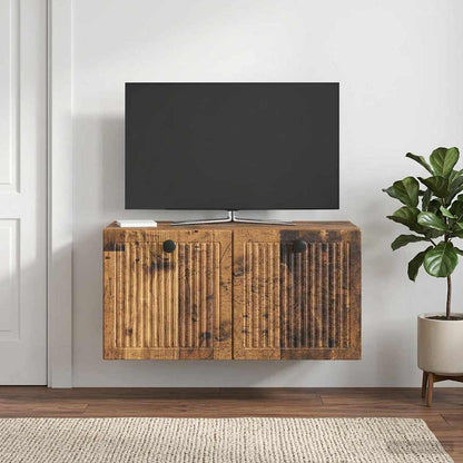 vidaXL Wall-Mounted TV Cabinet Wall-mounted Old Wood 59.5 x 31 x 30 cm