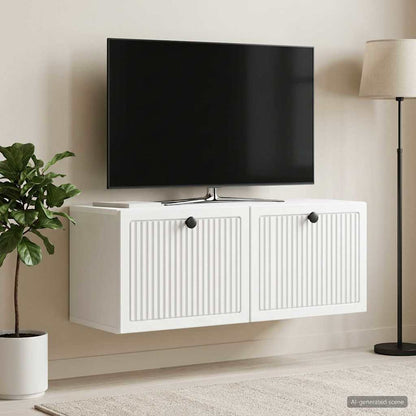 vidaXL Wall-Mounted TV Cabinet White 78.5 x 31 x 30 cm Engineered Wood
