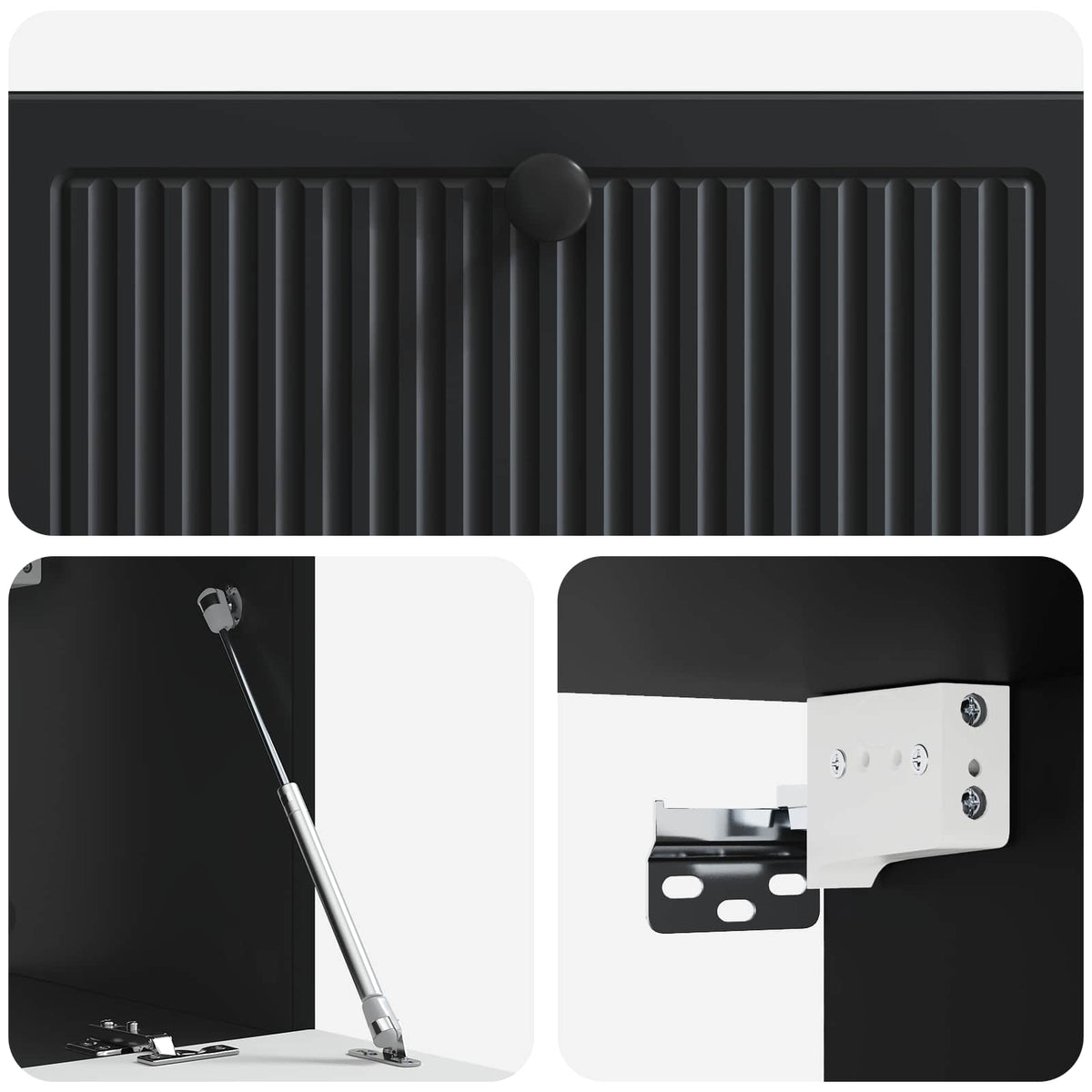 vidaXL Wall-Mounted TV Cabinet Black 78.5 x 31 x 30 cm Engineered Wood