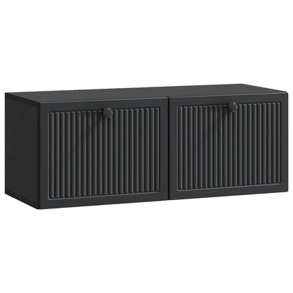 vidaXL Wall-Mounted TV Cabinet Black 78.5 x 31 x 30 cm Engineered Wood