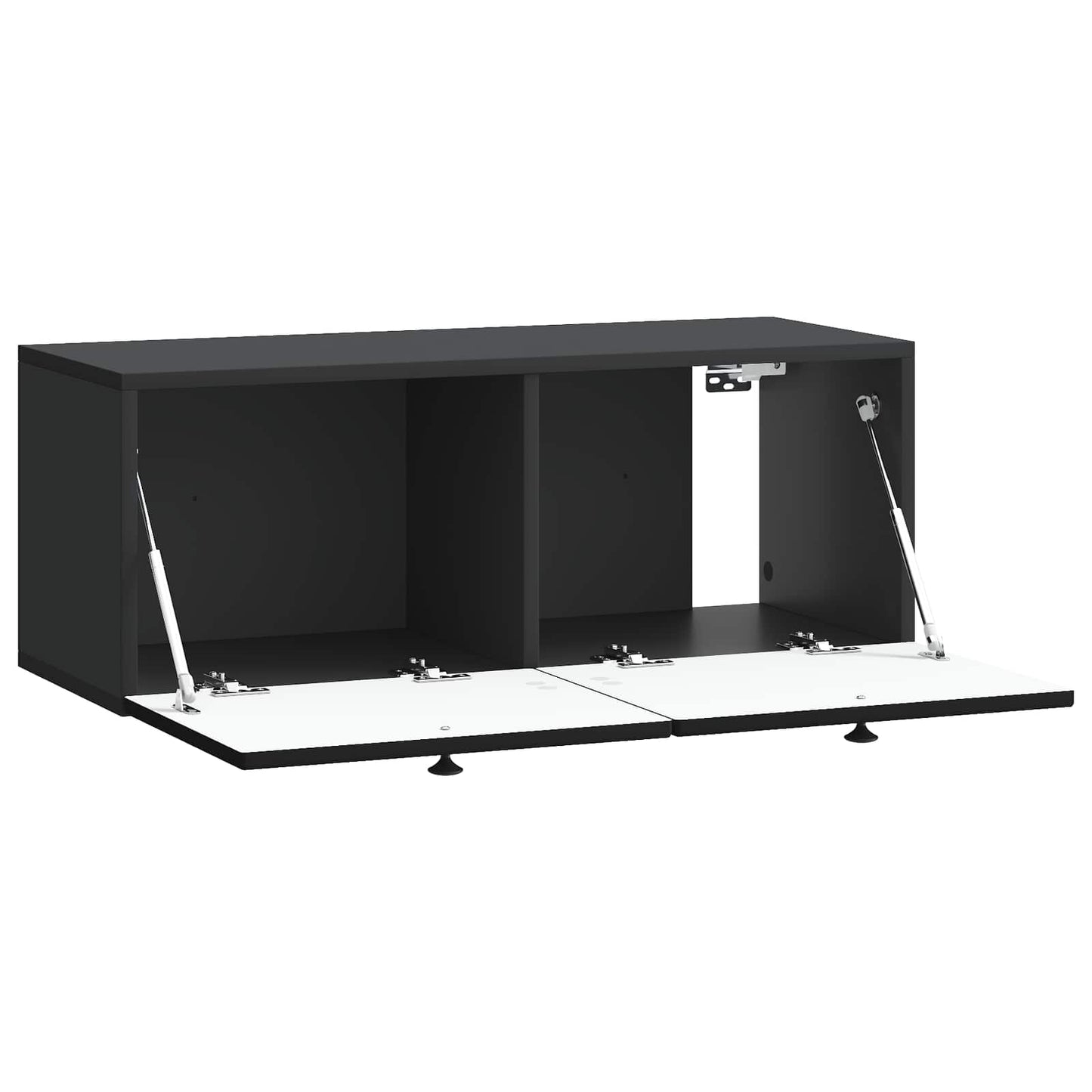 vidaXL Wall-Mounted TV Cabinet Black 78.5 x 31 x 30 cm Engineered Wood