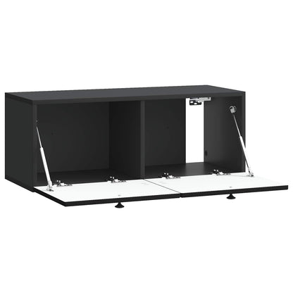 vidaXL Wall-Mounted TV Cabinet Black 78.5 x 31 x 30 cm Engineered Wood