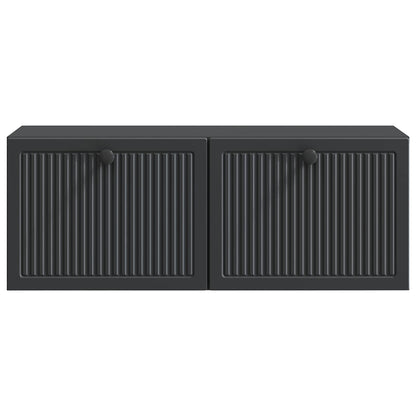 vidaXL Wall-Mounted TV Cabinet Black 78.5 x 31 x 30 cm Engineered Wood