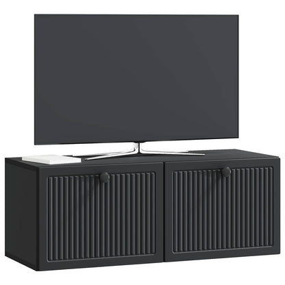 vidaXL Wall-Mounted TV Cabinet Black 78.5 x 31 x 30 cm Engineered Wood