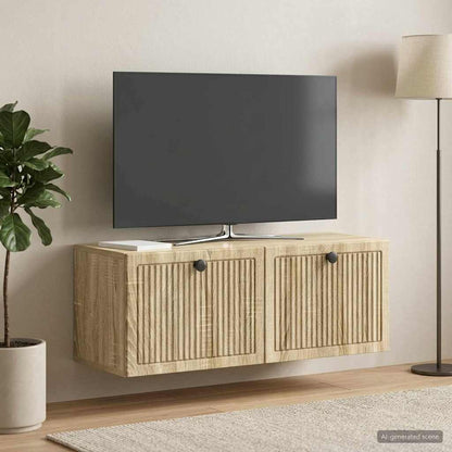 vidaXL Wall-Mounted TV Cabinet Sonoma Oak 78.5 x 31 x 30 cm