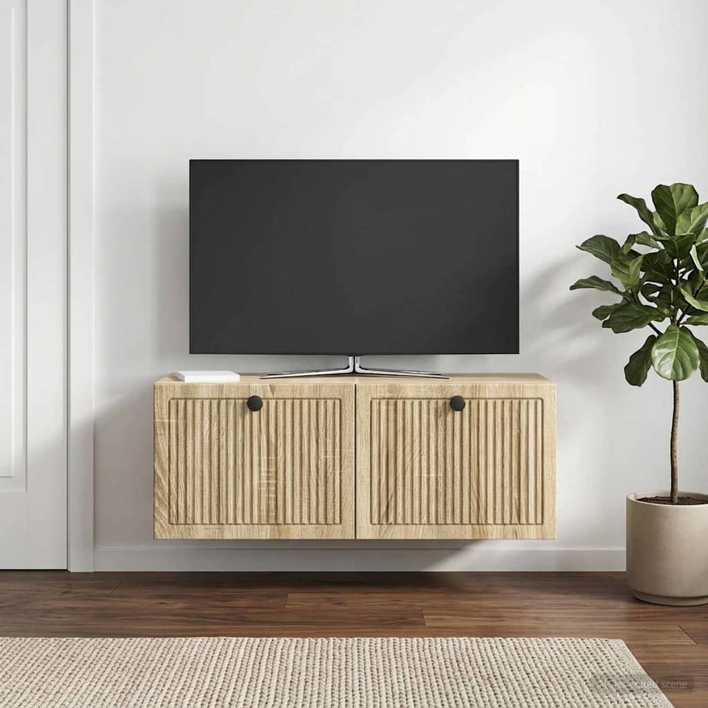 vidaXL Wall-Mounted TV Cabinet Sonoma Oak 78.5 x 31 x 30 cm