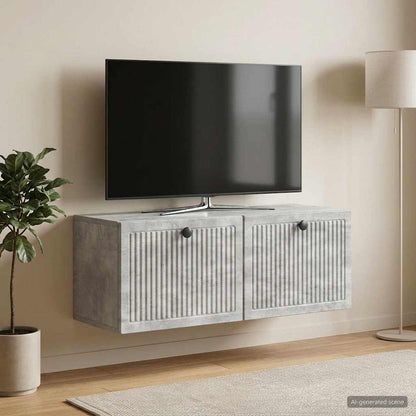 vidaXL Wall-Mounted TV Cabinet Concrete Grey 78.5 x 31 x 30 cm