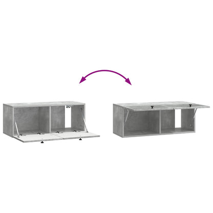 vidaXL Wall-Mounted TV Cabinet Concrete Grey 78.5 x 31 x 30 cm