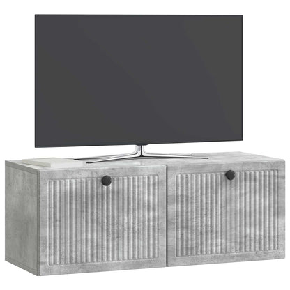 vidaXL Wall-Mounted TV Cabinet Concrete Grey 78.5 x 31 x 30 cm