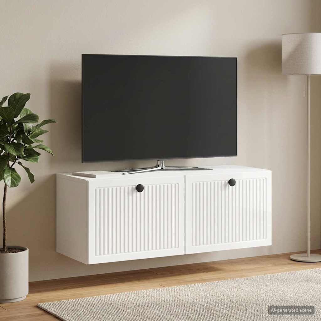 vidaXL Wall-Mounted TV Cabinet High Gloss White 78.5 x 31 x 30 cm