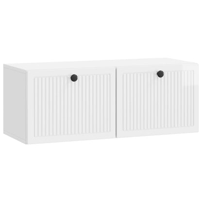 vidaXL Wall-Mounted TV Cabinet High Gloss White 78.5 x 31 x 30 cm