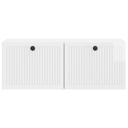 vidaXL Wall-Mounted TV Cabinet High Gloss White 78.5 x 31 x 30 cm
