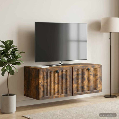 vidaXL Wall-Mounted TV Cabinet Smoked Oak 78.5 x 31 x 30 cm