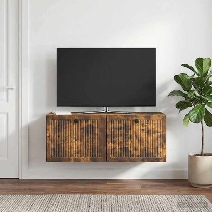 vidaXL Wall-Mounted TV Cabinet Smoked Oak 78.5 x 31 x 30 cm